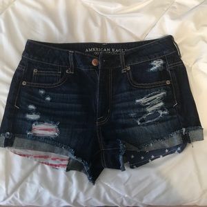 Dark wash American Eagle shorts